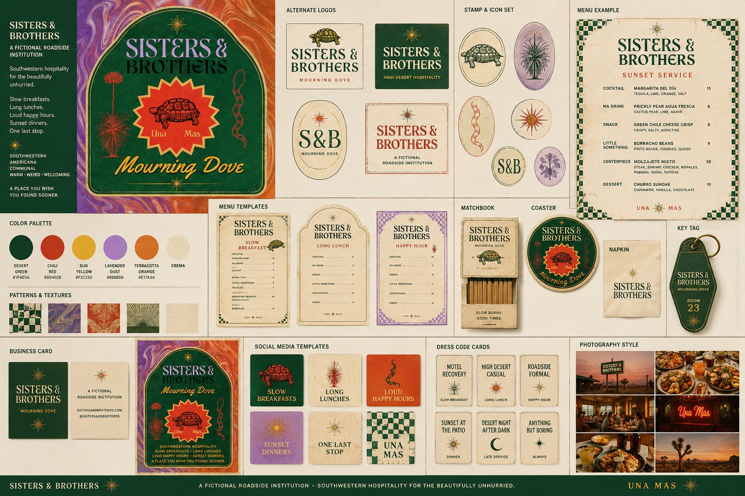 Sisters & Brothers brand board and visual identity